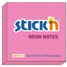 Notes Samoprzylepny Klasyczny Stick'n 76x76mm Różowy neonowy 21166 040191